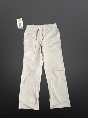 Mondetta Light Beige Drawstring Wide-Leg Pants Size Small.